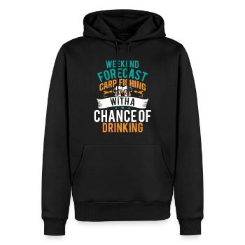 Karpfen Angeln Und Trinken. - Männer Premium Bio Hoodie - Schwarz - Vorne - Nico (187cm)