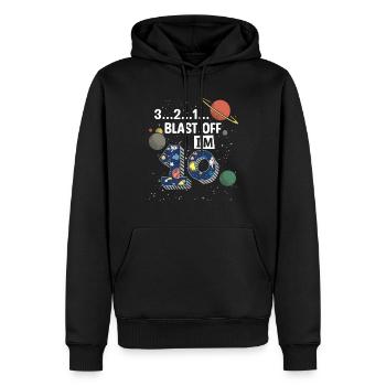 Blast Off Ich Bin 10 Jahre Alt, 10. Geburtstag - Männer Premium Bio Hoodie - Schwarz - Vorne - Nico (187cm)