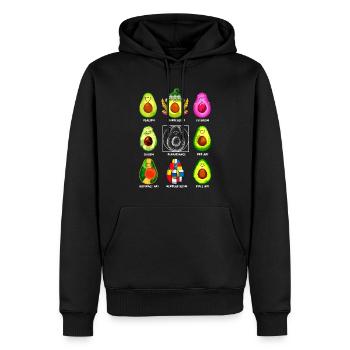 Histoire de l’art Avocats Kawaii - Sweat à capuche Premium bio Homme - noir - Devant - Nico (187cm)