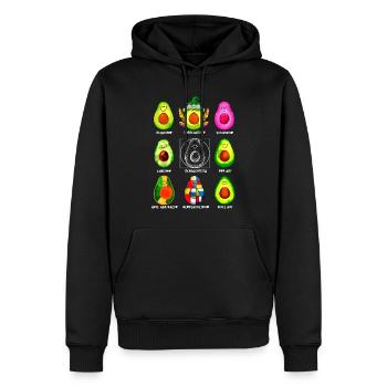 Kunstgeschichte Kawaii Avocados - Männer Premium Bio Hoodie - Schwarz - Vorne - Nico (187cm)
