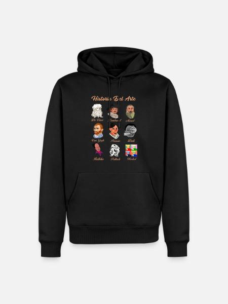 Historia del Arte Pintores Famosos Clásicos - Herre Premium økologisk hoodie - sort