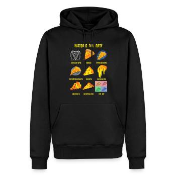 Geschichte der klassischen Kunst Fun Pizza - Männer Premium Bio Hoodie - Schwarz - Vorne - Nico (187cm)