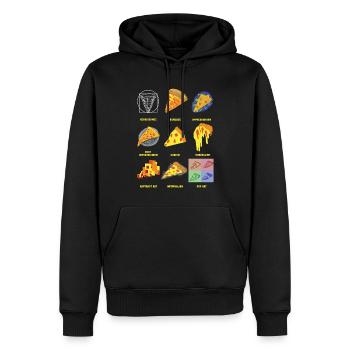Geschichte der klassischen Kunst Fun Pizza - Männer Premium Bio Hoodie - Schwarz - Vorne - Nico (187cm)