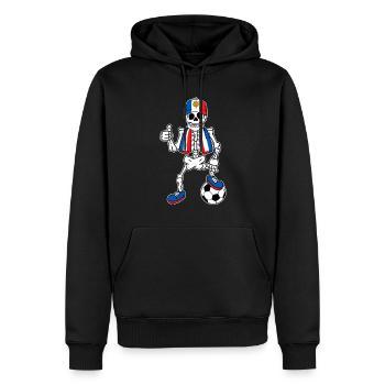 Skeleton Frankreich Amateurfußball - Männer Premium Bio Hoodie - Schwarz - Vorne - Nico (187cm)