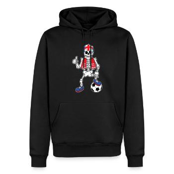 Skeleton Angleterre Football amateur - Sweat à capuche Premium bio Homme - noir - Devant - Nico (187cm)