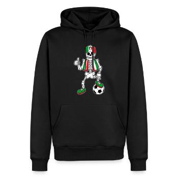 Skeleton Italian Fan Football Italy - Men’s Premium Organic Hoodie - black - Front - Nico (187cm)