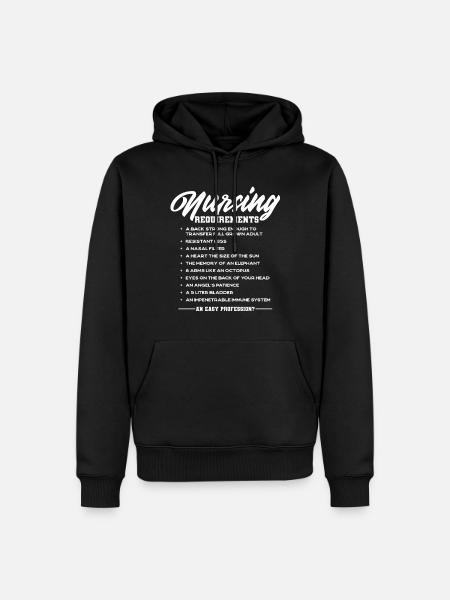 Nurse, nursing - Men’s Premium Organic Hoodie - black