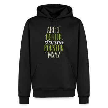 ABC Hello Kindergarten Back to School - Sweat à capuche Premium bio Homme - noir - Devant - Nico (187cm)