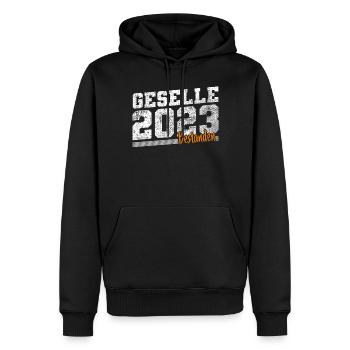 Geselle 2023 Gesellenprüfung - Männer Premium Bio Hoodie - Schwarz - Vorne - Nico (187cm)