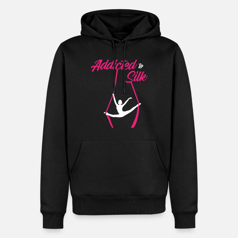 Luftsieger. Luftseide - Männer Premium Bio Hoodie - Schwarz