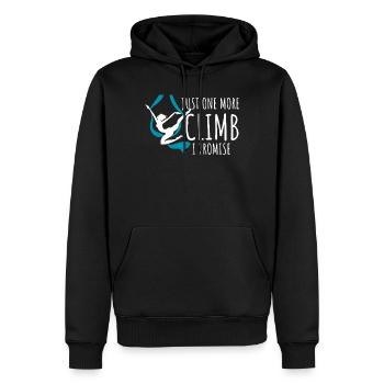 Gagnant de l’air. Soie aérienne - Sweat à capuche Premium bio Homme - noir - Devant - Nico (187cm)