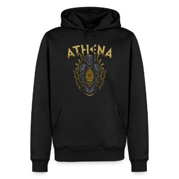 Athéna Mythologie grecque - Sweat à capuche Premium bio Homme - noir - Devant - Nico (187cm)