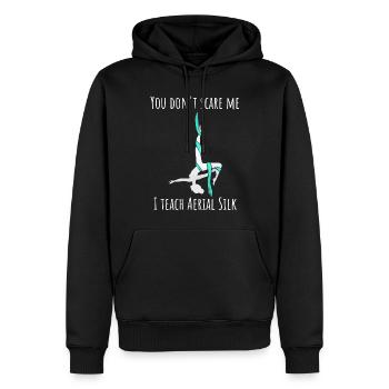 Gagnant de l’air. Soie aérienne - Sweat à capuche Premium bio Homme - noir - Devant - Nico (187cm)