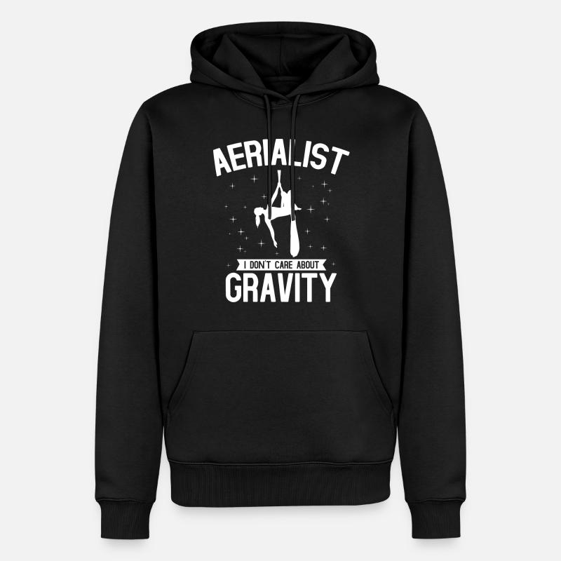 Luftsieger. Luftseide - Männer Premium Bio Hoodie - Schwarz