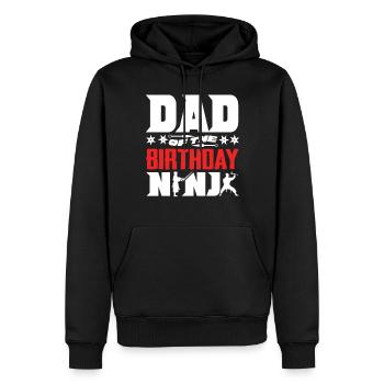 Geburtstag Der Ninja, Ninja, - Männer Premium Bio Hoodie - Schwarz - Vorne - Nico (187cm)