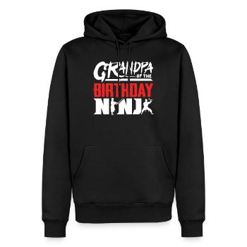 Birthday of the Ninja, Ninja, - Men’s Premium Organic Hoodie - black - Front - Nico (187cm)