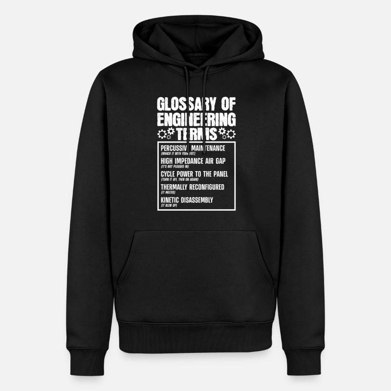 Glossaire des termes techniques - Sweat à capuche Premium bio Homme - noir