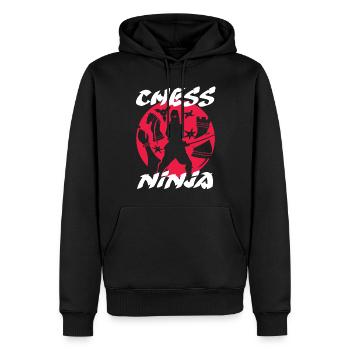 Schach, Schachspieler, Schachzitat - Männer Premium Bio Hoodie - Schwarz - Vorne - Nico (187cm)