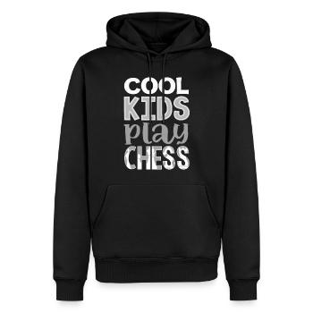 Schach, Schachspieler, Schachzitat - Männer Premium Bio Hoodie - Schwarz - Vorne - Nico (187cm)