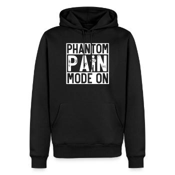 Prothèse de jambe, prothèse, amputé, amputation - Sweat à capuche Premium bio Homme - noir - Devant - Nico (187cm)