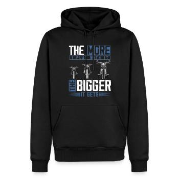 Motorradliebhaber, Motorräder, Motorräder - Männer Premium Bio Hoodie - Schwarz - Vorne - Nico (187cm)