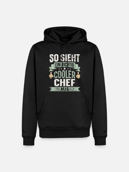 Chef - Männer Premium Bio Hoodie - Schwarz
