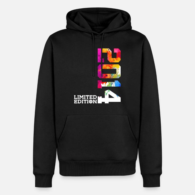 12. GEBURTSTAG LIMITED EDITION 2014 - Männer Premium Bio Hoodie - Schwarz