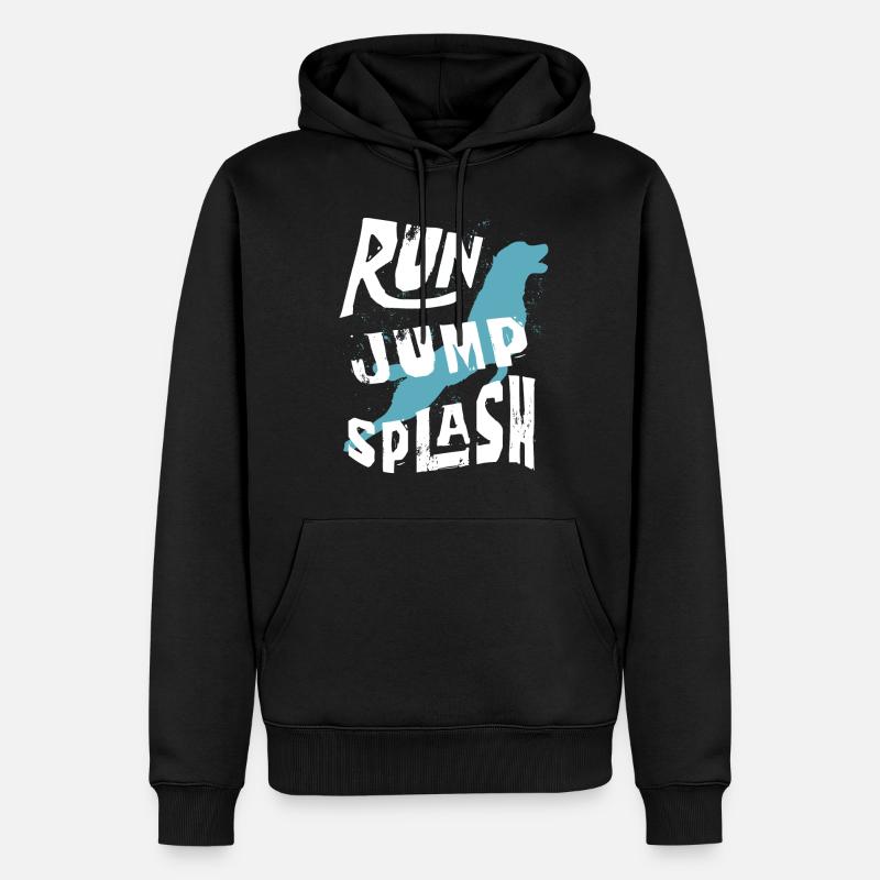 Plongée canine, plongée à quai - Sweat à capuche Premium bio Homme - noir