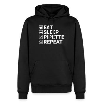 Mikrobiologie - Männer Premium Bio Hoodie - Schwarz - Vorne - Nico (187cm)