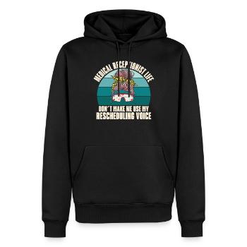 Medical receptionist - Men’s Premium Organic Hoodie - black - Front - Nico (187cm)