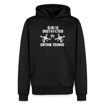 Drone flying, drones, drones, model aircraft - Men’s Premium Organic Hoodie - black - Front - Nico (187cm)