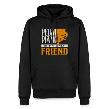 Klavierspieler, Klavierlehrer, Pianist, - Männer Premium Bio Hoodie - Schwarz - Vorne - Nico (187cm)