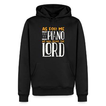 Klavierspieler, Klavierlehrer, Pianist, - Männer Premium Bio Hoodie - Schwarz - Vorne - Nico (187cm)