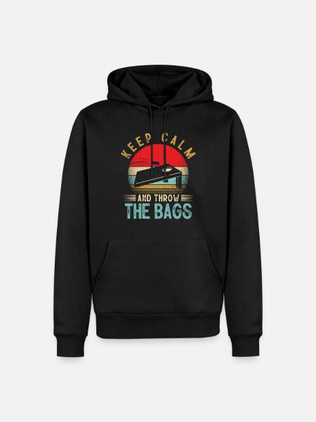 Cornhole-Spieler - Männer Premium Bio Hoodie - Schwarz