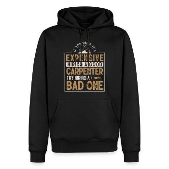Tischler, Holzarbeiter - Männer Premium Bio Hoodie - Schwarz - Vorne - Nico (187cm)