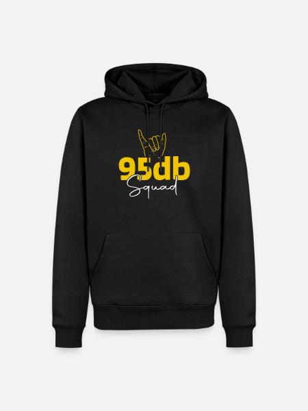Deaf Pride, audiologist, finger spelling - Men’s Premium Organic Hoodie - black