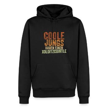 Xoloitzcuintle - Männer Premium Bio Hoodie - Schwarz - Vorne - Nico (187cm)