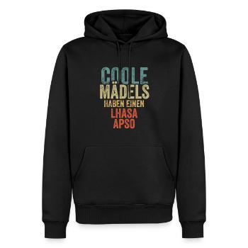 Lhasa Apso - Männer Premium Bio Hoodie - Schwarz - Vorne - Nico (187cm)