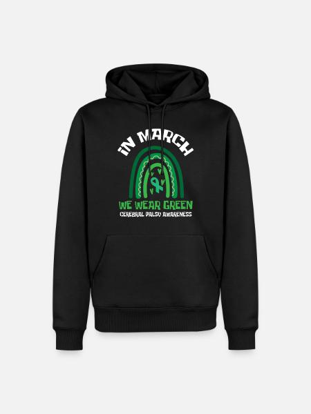 Hebral palsy, cerebral palsy consciousness - Men’s Premium Organic Hoodie - black