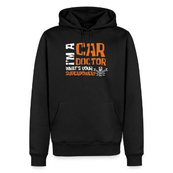 Mécanicien automobile, mécanicien, mécanicien automobile - Sweat à capuche Premium bio Homme - noir - Devant - Nico (187cm)