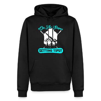 Snowboarders, snowboarders - Sweat à capuche Premium bio Homme - noir - Devant - Nico (187cm)