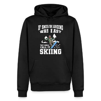 Snowboarders, snowboarders - Sweat à capuche Premium bio Homme - noir - Devant - Nico (187cm)
