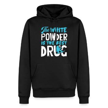 Snowboarders, Vacances snowboard, Équipement de snowboard - Sweat à capuche Premium bio Homme - noir - Devant - Nico (187cm)