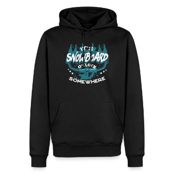 Snowboarders, Vacances snowboard, Matériel de snowboard - Sweat à capuche Premium bio Homme - noir - Devant - Nico (187cm)
