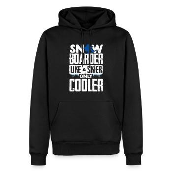 Snowboarders, Vacances snowboard, Matériel de snowboard - Sweat à capuche Premium bio Homme - noir - Devant - Nico (187cm)