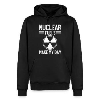 Ingénieur nucléaire, Sciences nucléaires, Science - Sweat à capuche Premium bio Homme - noir - Devant - Nico (187cm)