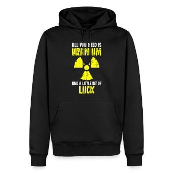 Ingénieur nucléaire, Sciences nucléaires, Science - Sweat à capuche Premium bio Homme - noir - Devant - Nico (187cm)