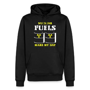 Ingénieur nucléaire, Sciences nucléaires, Science - Sweat à capuche Premium bio Homme - noir - Devant - Nico (187cm)