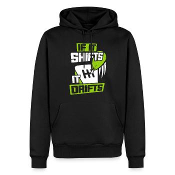 Tuning, voitures de sport, voitures de course - Sweat à capuche Premium bio Homme - noir - Devant - Nico (187cm)