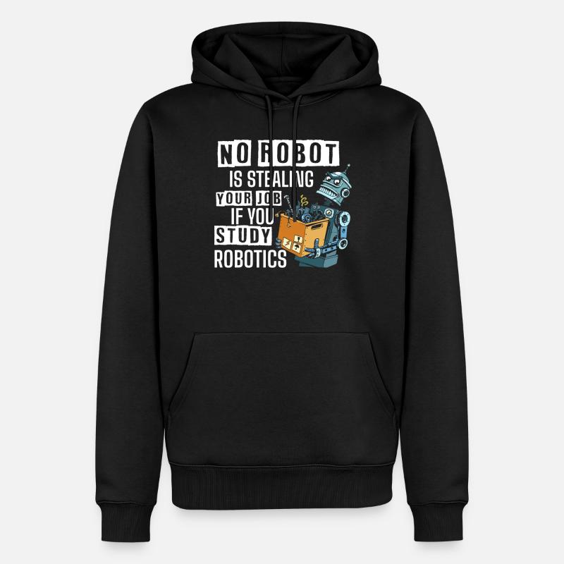 Robotique, constructeurs de robots - Sweat à capuche Premium bio Homme - noir